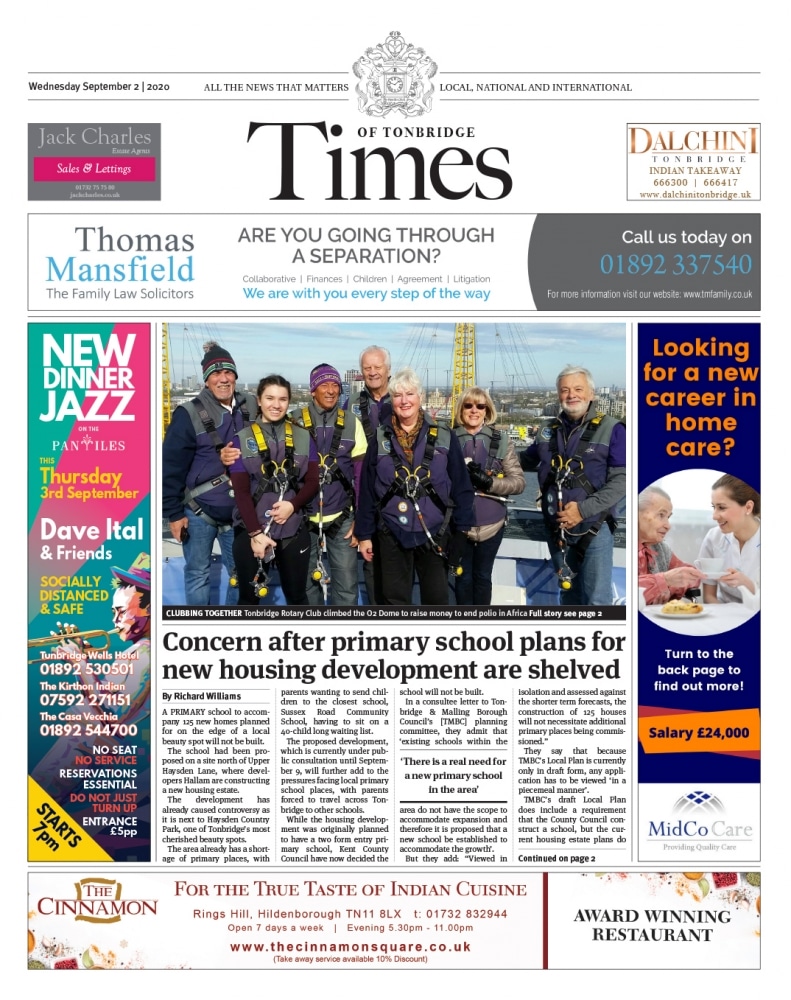 Read The Times of Tonbridge 2nd September 2020